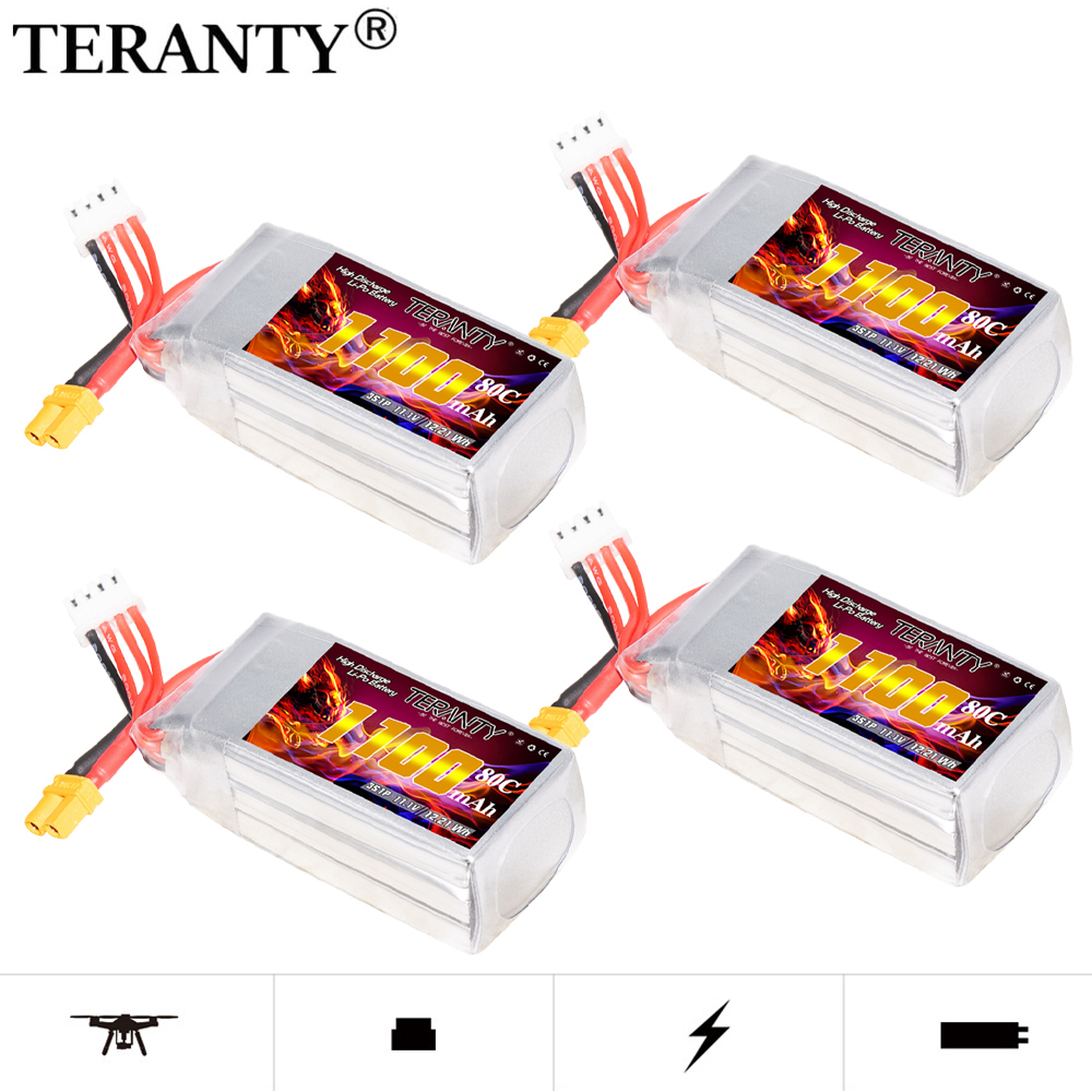 Drone Battery 3S - TERANTY 3S 11.1V 1100mAh 80C/160C LiPo
