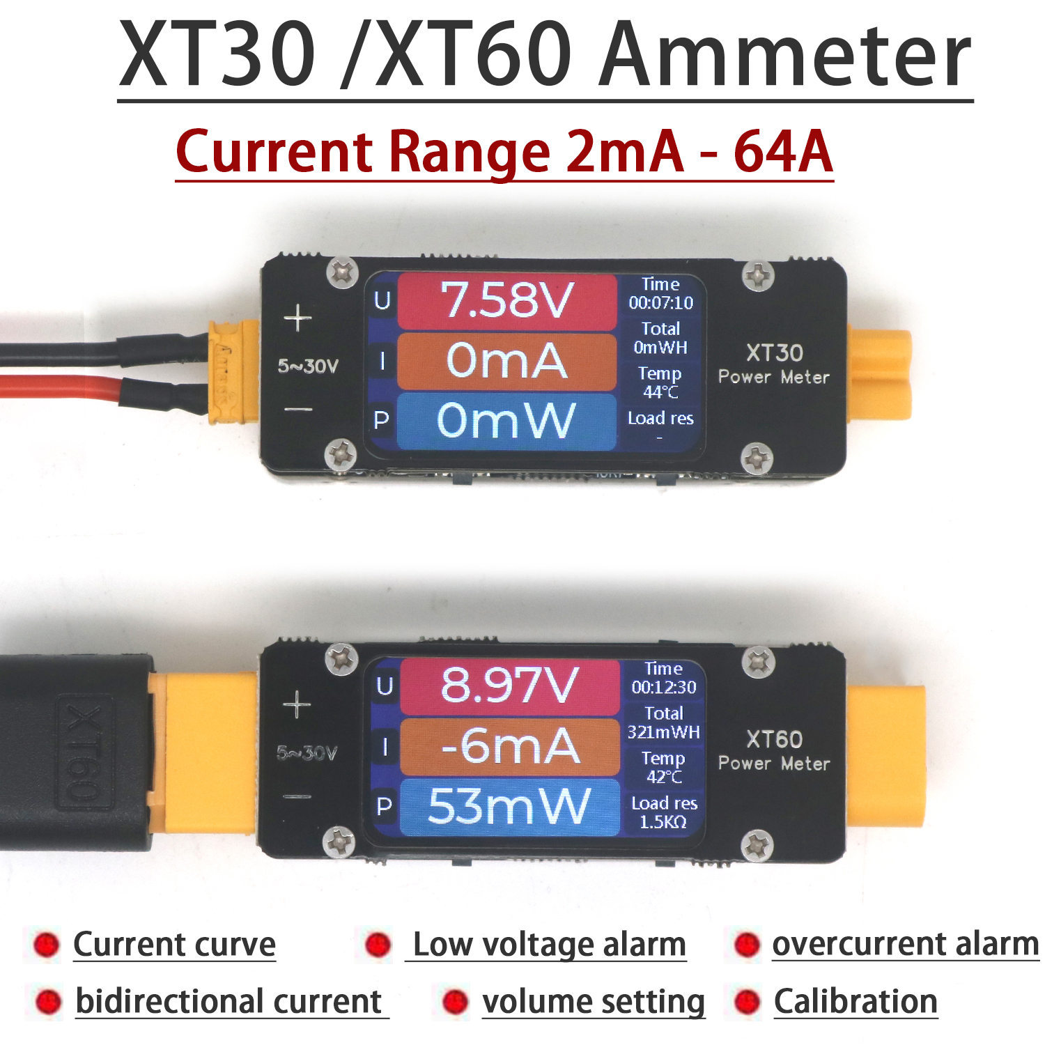 XT30 XT60 Ammeter Power Meter  - Drone Battery High Voltage ulasan dan harga