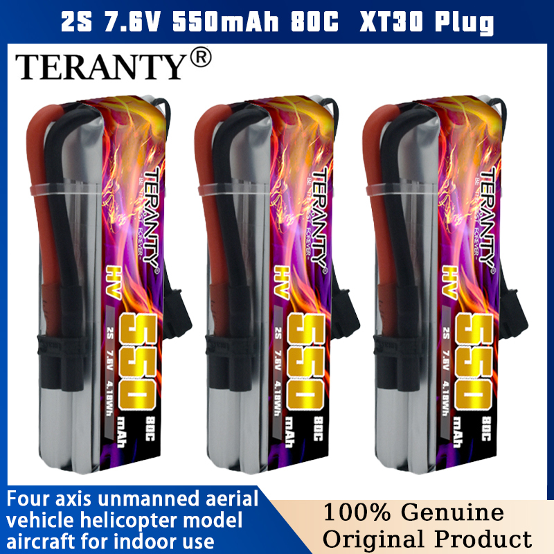 TERANTY 2S 7.6V 550mAh 80C HV  - Drone Battery High Voltage ulasan dan harga