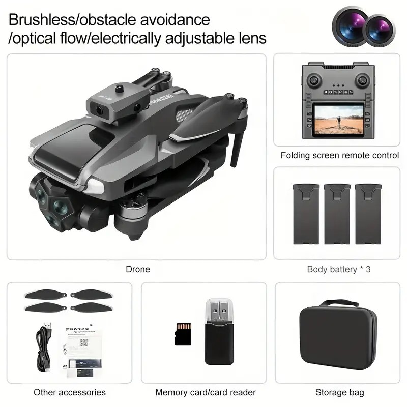 New M66 Triple Battery Brushle - Drone Battery Smart ulasan dan harga