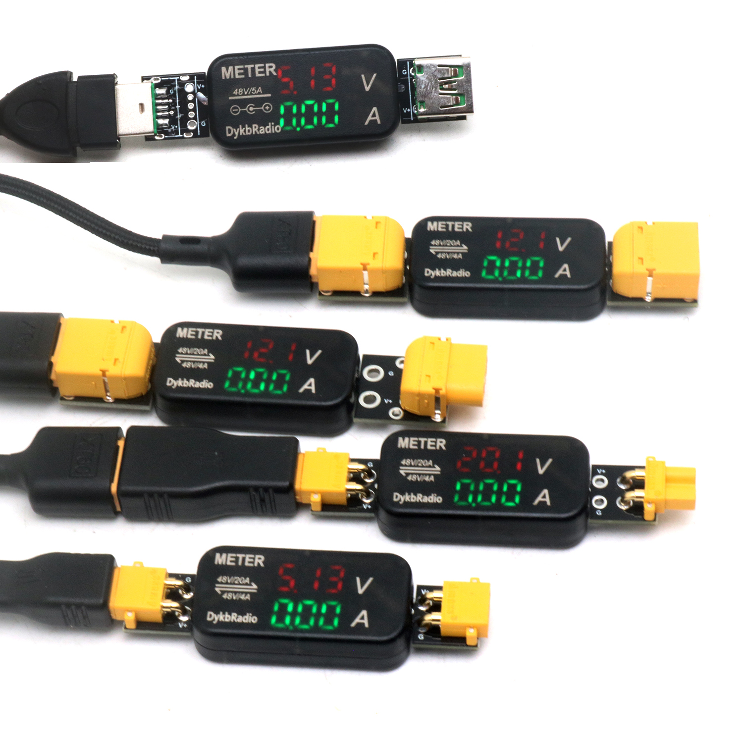 USB XT60 XT30 Voltmeter Ammete - Drone Battery Voltage Checker ulasan dan harga