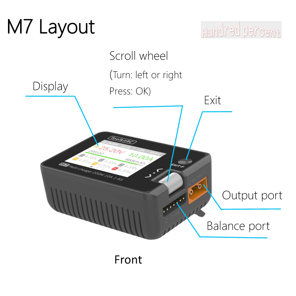 ToolkitRC M7 Charger Intellige - Drone Battery Voltage Checker ulasan dan harga