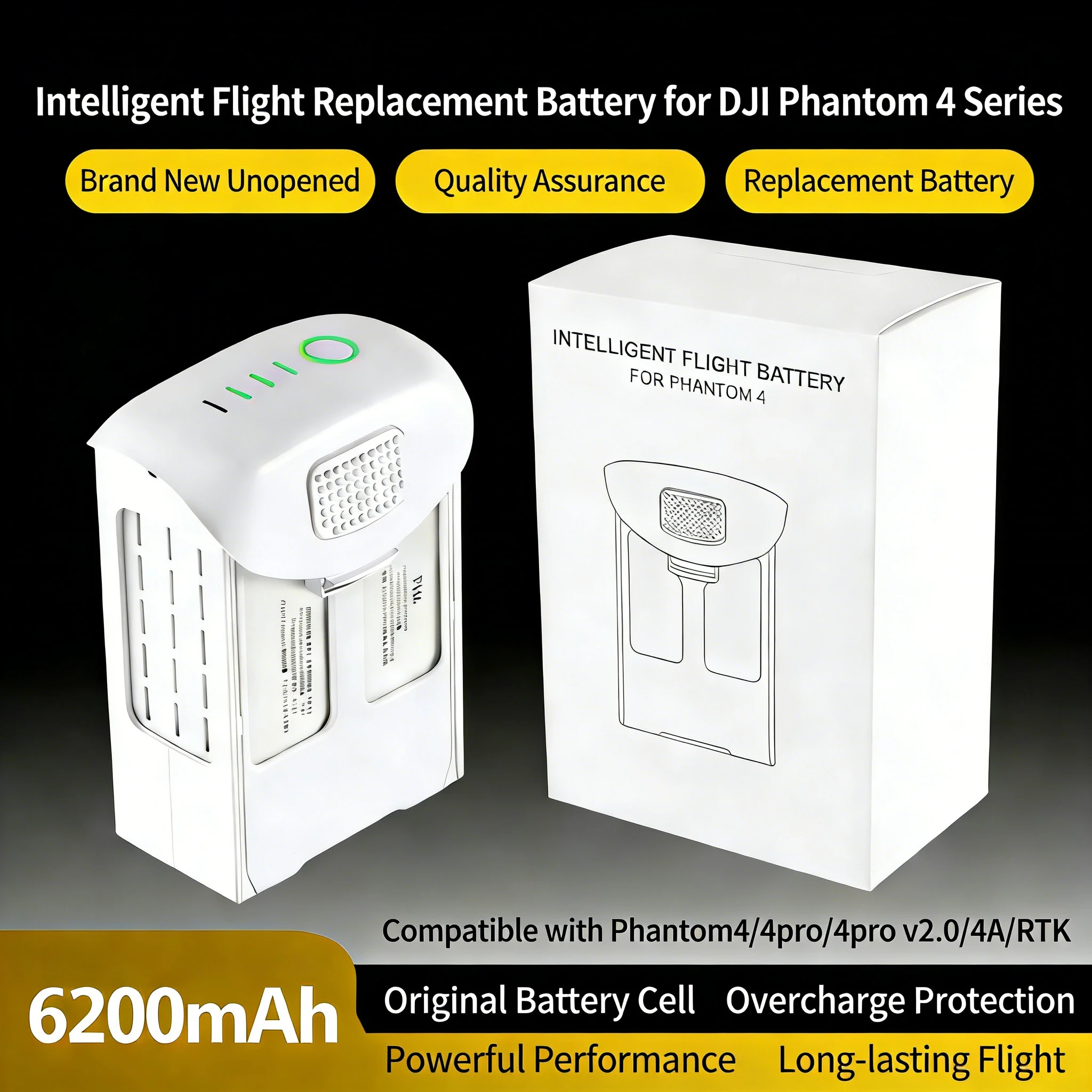 New Phantom 4 battery 6200mah  - Drone Battery Li-Ion ulasan dan harga