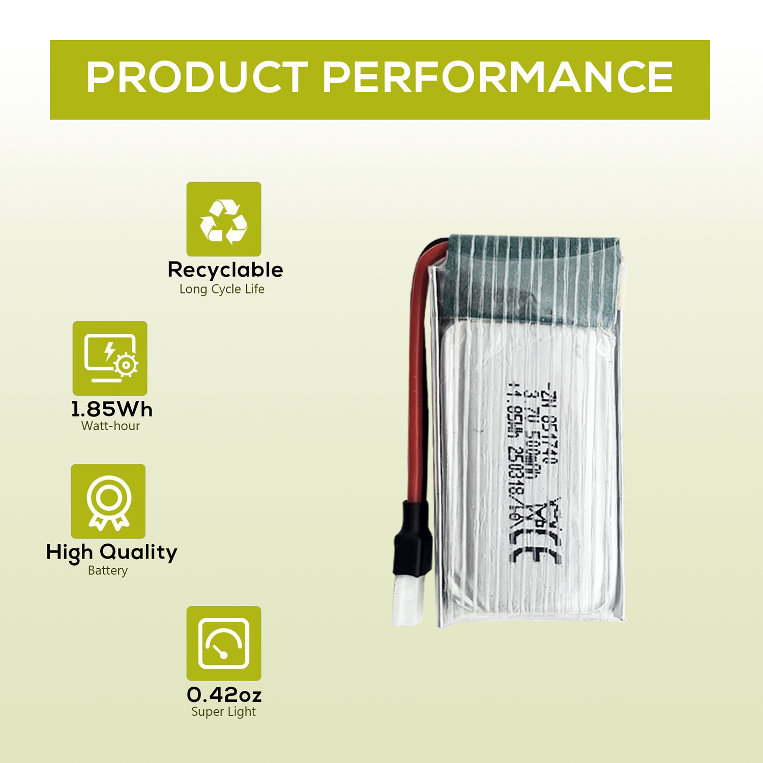 5Pcs 3.7V 500mAh LiPo Batterie - Drone Battery Bag ulasan dan harga